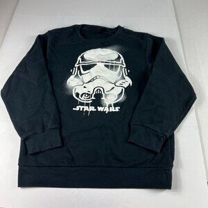 Star Wars Storm Trooper Sweatshirt Youth Extra Large Black Graphic Logo Crewneck